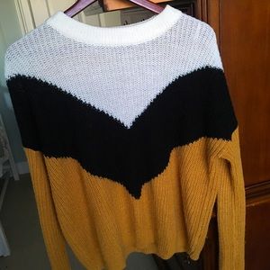 Tri colored sweater